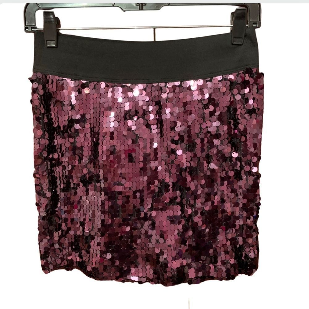 Purple sequin skirt